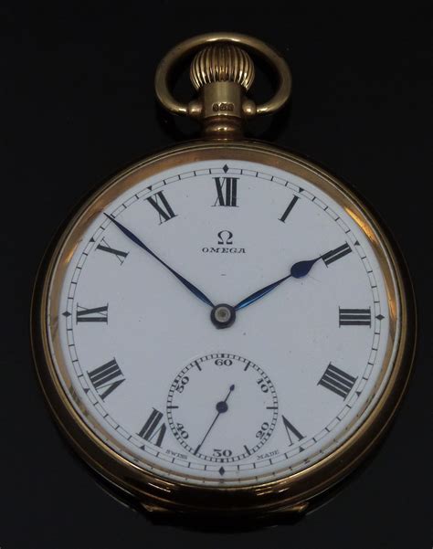 omega 9ct pocket watch